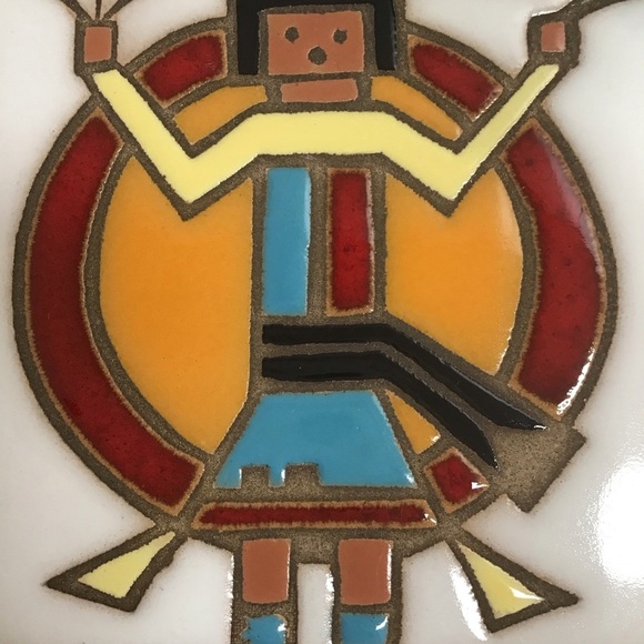 Southwest Native American Tile Mag Mor Studios 4x4" Wall Art Coaster NM Vintage - Picture 2 of 10